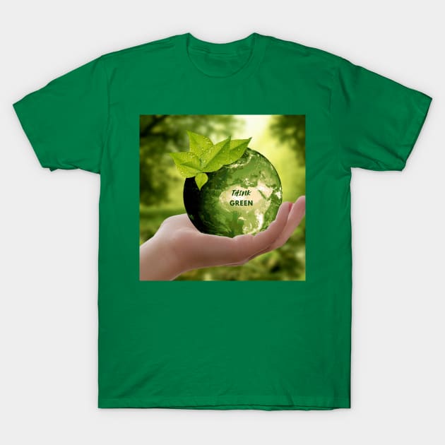 Think Green T-Shirt by silverdesign